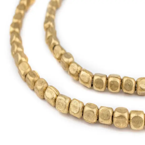 The Bead Chest Brass Rounded Rectangle Beads (6x5mm) {1}