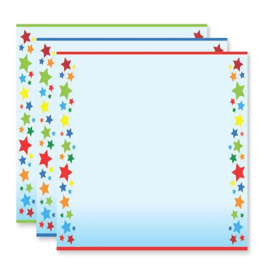 Great Papers! Certificate Assortment, Rainbow Stars Red, Blue or Green Border, 8.5" x 11", Printer Compatible, 60 count {1}