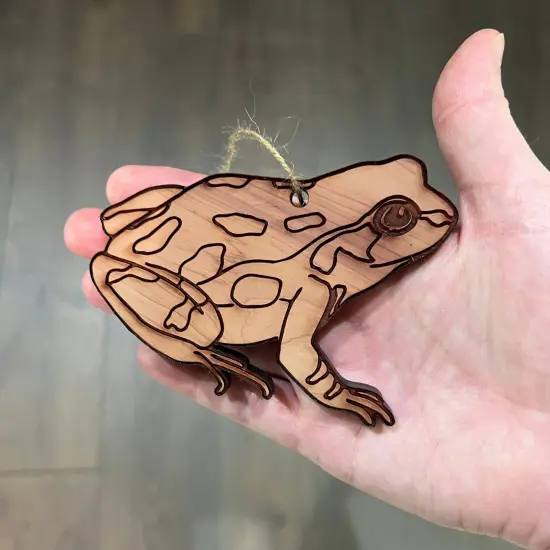 Frog - Cedar Ornament {3}