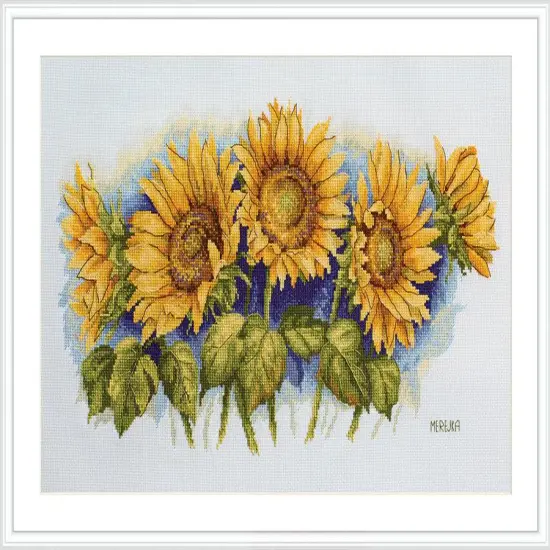 Bright Sunflowers K-125 Counted Cross-Stitch Kit {1}