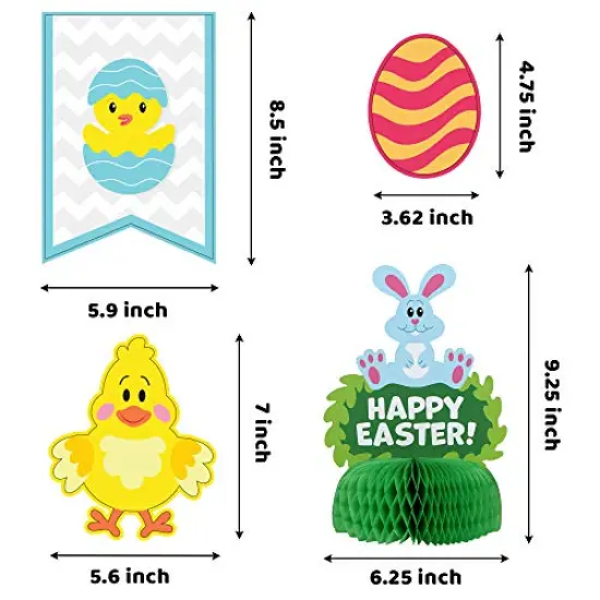 JOYIN 31 PCS Easter Decorations Egg Bunny Foil Swirl Party Hanging Decoration huge Value Kit for Easter and Themed Party Decoration bid {3}