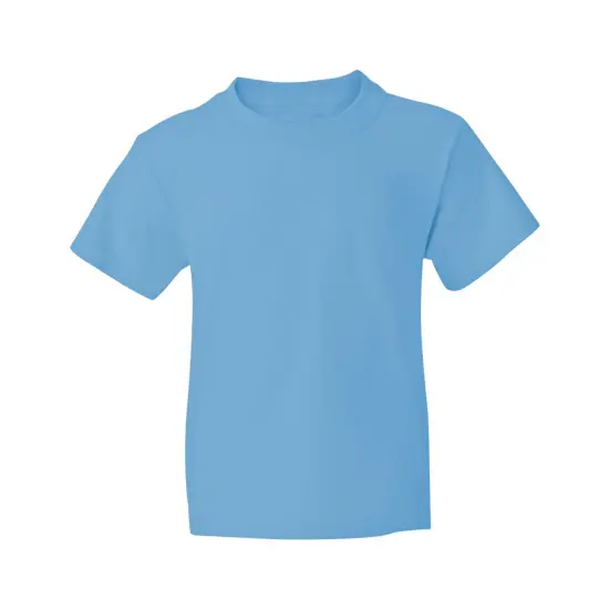 JERZEES&reg; Dri Power Youth 50/50 Poly Cotton Crewneck Short Sleeve T-Shirt Aquatic blue {1}