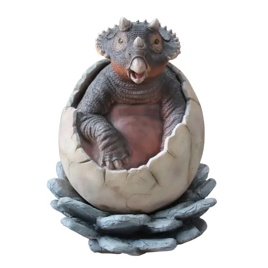 Triceratops Dinosaur Hatching Statue {3}