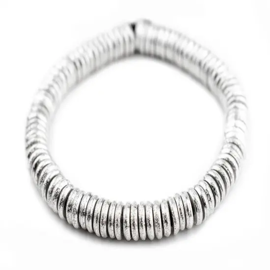The Bead Chest Silver Donut Beads (10mm) {3}