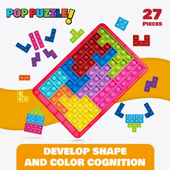 Power Your Fun Pop Puzzle Popper Fidget Game - Red {4}