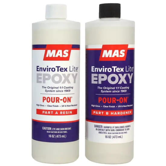 MAS EnviroTex Lite Pour-On High Gloss Finish Kit-32oz {3}