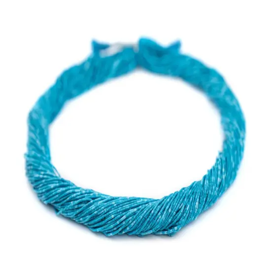 The Bead Chest Extra Tiny Blue Turquoise Cylinder Beads 1mm Afghanistan Gemstone 15 Inch Strand {3}
