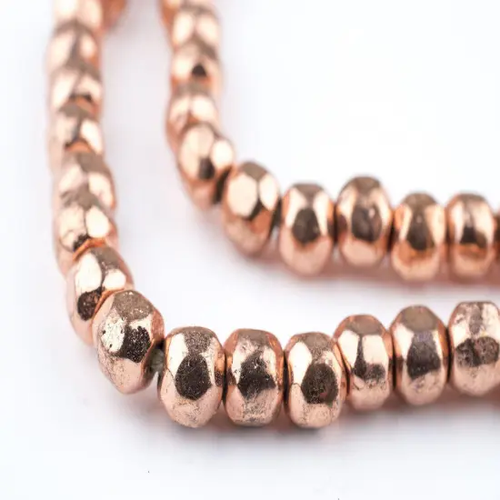 The Bead Chest Copper Rounded Nugget Beads 6mm, Full Strand of Quality Metal Spacers for DIY Jewelry Design {1}