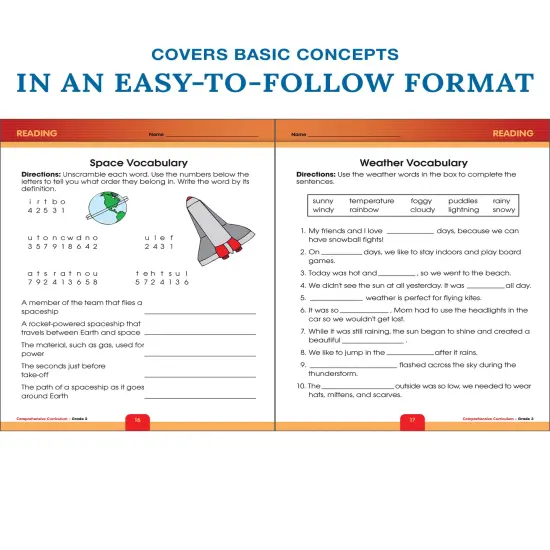 Carson Dellosa Comprehensive Curriculum of Basic Skills 3rd Grade Workbook, Reading Comprehension, Language Arts, Spelling, Grammar, Math, and Writing Practice, Classroom or Homeschool Curriculum {4}