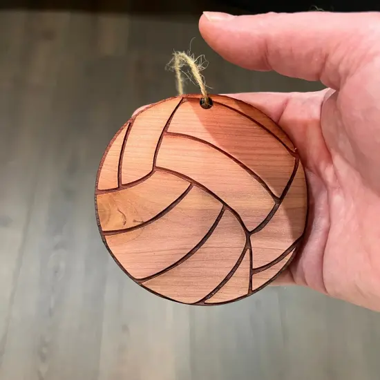 Volleyball - Cedar Ornament {4}