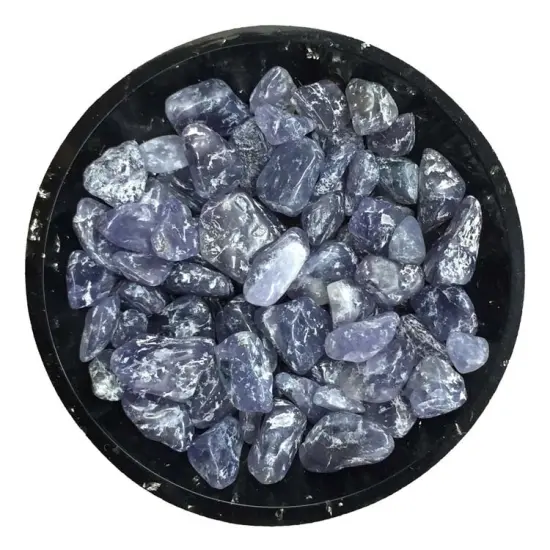 Iolite Tumbled Rough Mini Crystal Chips &ndash; Size 2 {1}