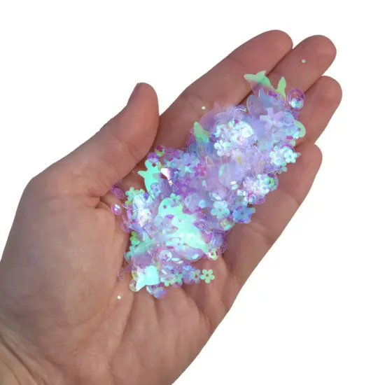 Buttons Galore Loose Sequin Assortments for Craft - 5,000 Pieces 45 Grams Clearly easter {1}