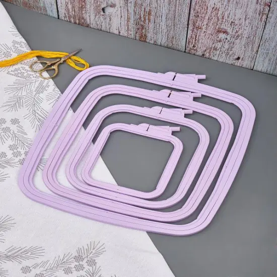Plastic Square Hoop Nurge 170-12 Pastel Lilac {2}