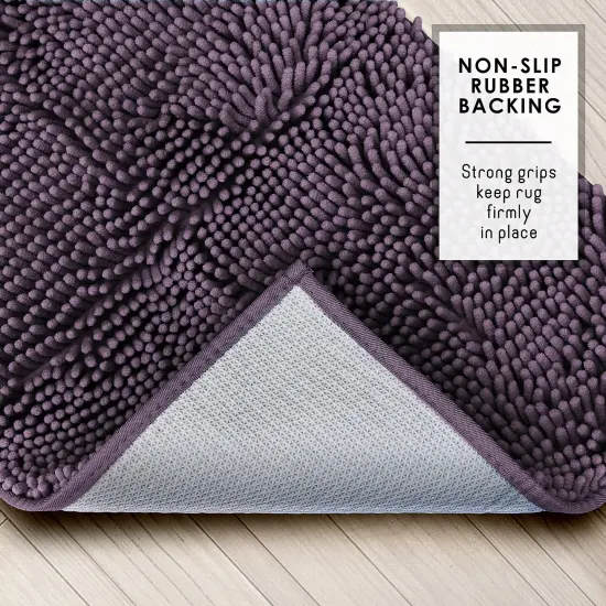 Hearth & Harbor Chenille Bath Mat Purple {2}