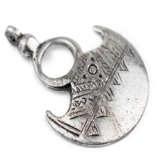 The Bead Chest Tuareg Moon Pendant (Medium): North African Tribal Berber Moroccan Sahara Pendant for Jewelry {3}