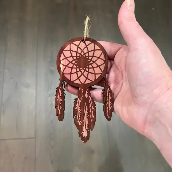 Dream Catcher - Cedar Ornament {4}