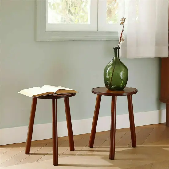 2X Bamboo Plant Stand Side Table {4}