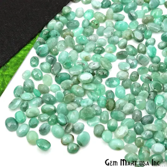 Emerald Oval Gemstone, 6x9mm, 1+ Carats, 100% Natural Faceted Loose Gems, May Birthstone, GemMartUSA (EM-60005) {3}