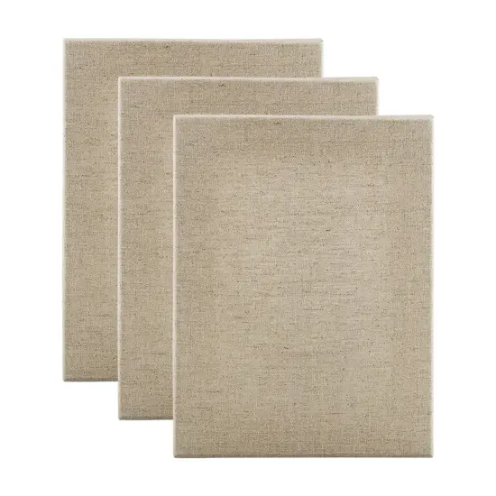Jerry's Artarama Senso Clear Primed Linen Stretched Canvas 1-1/2", 3 Packs - Durable Canvas for Painting with Medium Tooth Linen Weave Surface, Ideal for Oil, Acrylic and Alkyd Colors {1}