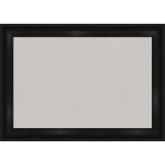 Grand Black Narrow Framed Corkboard, Grey Cork {1}