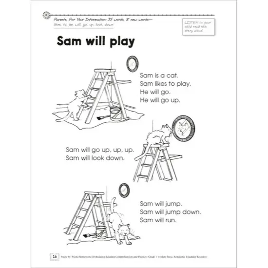 Week-by-Week Homework for Building Reading Comprehension & Fluency: Grade 1 {4}