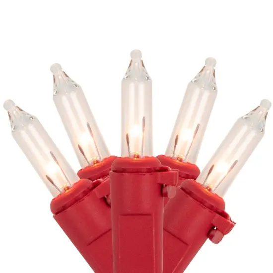 Northlight Mini Christmas Light Set - Clear - 20.25' Red Wire - 100ct {1}