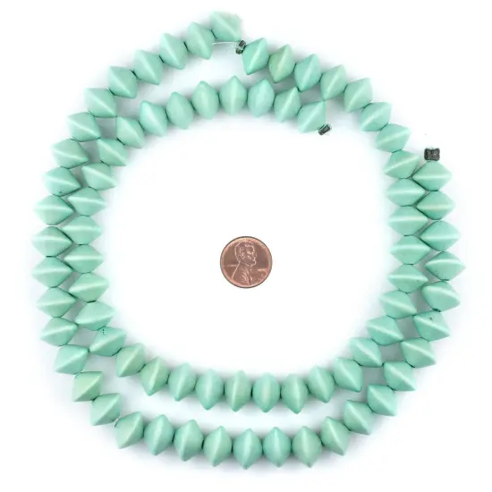 The Bead Chest Pistachio Green Bicone Natural Wood Beads (10x15mm): Organic Eco-Friendly Wooden Bead Strand for DIY Jewelry, Crafts, Necklace and Bracelet Making {2}