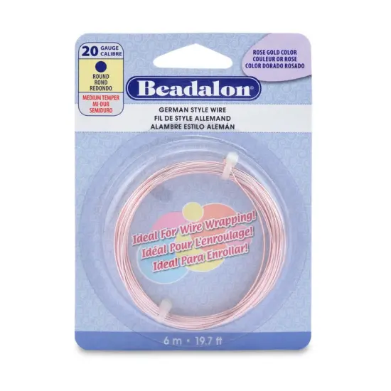 German Style Rose Gold Color Round Wire 20 Gauge {1}