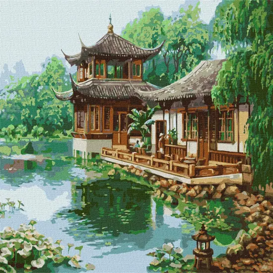 Painting by Numbers kit Chinese house KHO2881 {2}