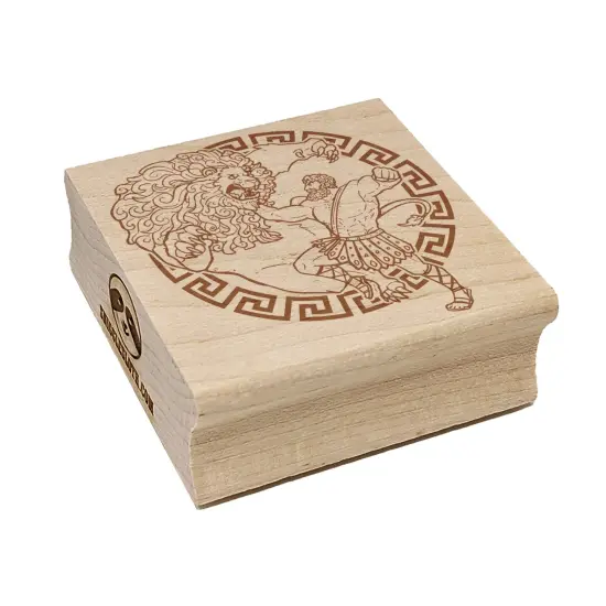 Hercules Nemean Lion Greek Mythology Square Rubber Stamp for Stamping Crafting {2}