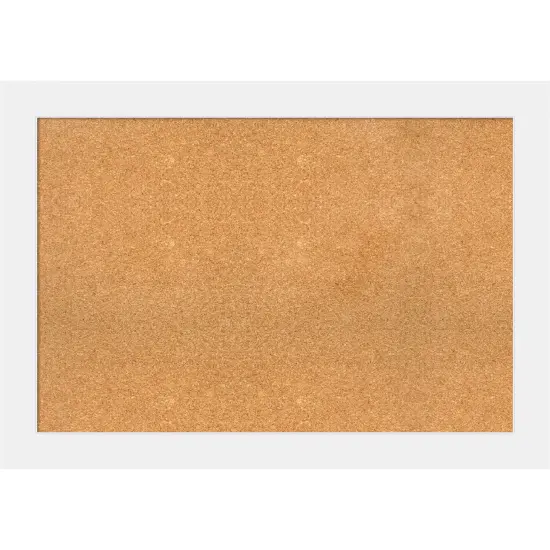 Corvino Wood Framed Corkboard, Natural Cork Corvino White {1}