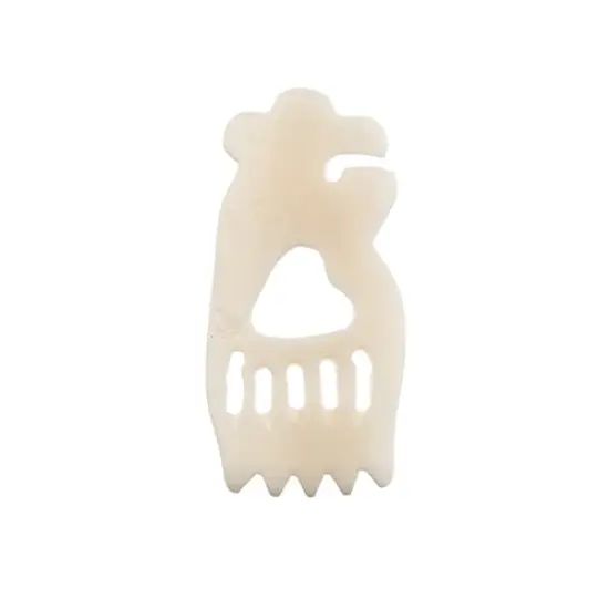 John Bead White Natural Bone Bear Pendants, 3pcs {2}