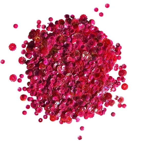 Buttons Galore Loose Sequin Assortments for Craft - 5,000 Pieces 45 Grams Berry {2}