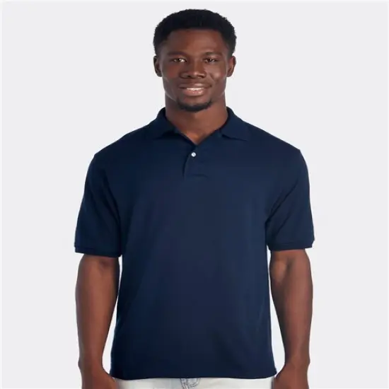JERZEES&reg; Dri-Power Collared Half Polo White {3}