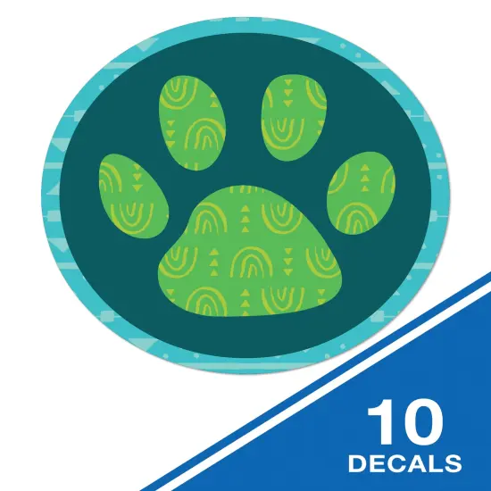 Carson Dellosa One World 10 Social Distancing Floor Decals, Paw Print Stickers for Kids Following Footsteps, Directions, School Supplies, and More, Classroom Must Haves {2}