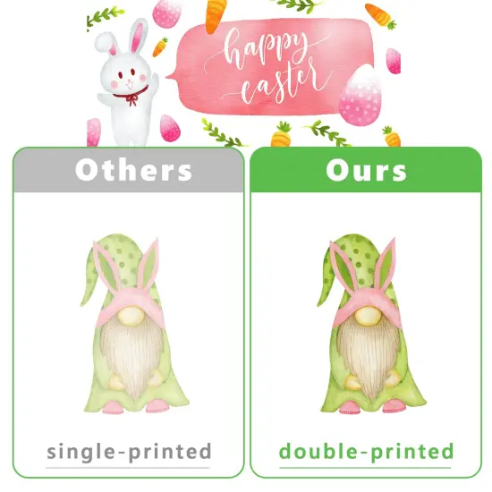 Easter Decorations Window Clings Decals Decor, 9 Sheets Large Easter Eggs Flowers Bunny Party Supplies Gifts, Double Sided Spring Window Clings Decorations for Kids School Home Office {5}