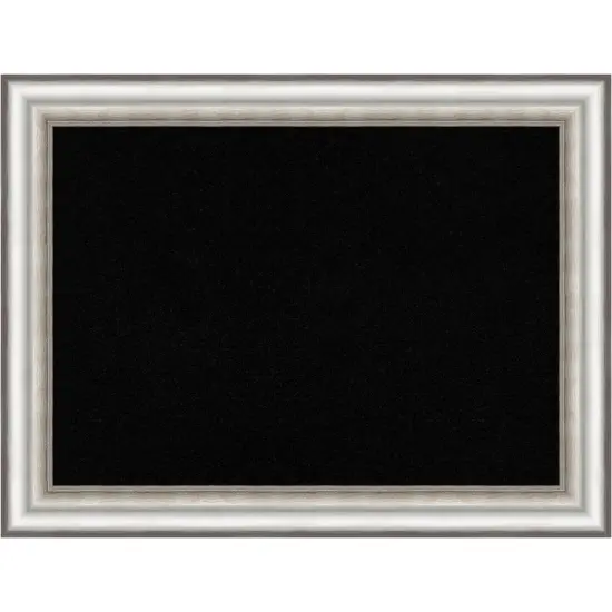 Salon Silver Framed Corkboard, Black Cork {1}