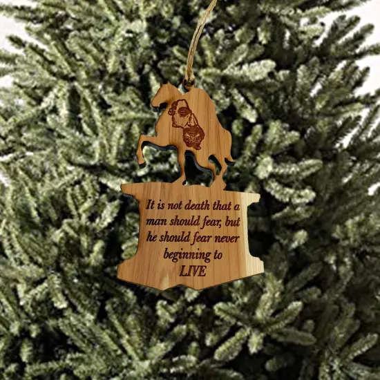 It is not Death a Man should Fear Marcus Aurelius CEDAR Ornament {2}