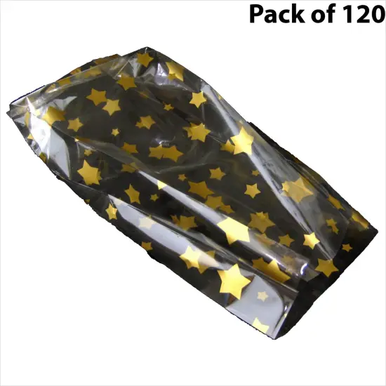 Pleated Gold Star Bags 11 1/2 inches tall by 5 inches wide | RAHEEV&reg; {1}