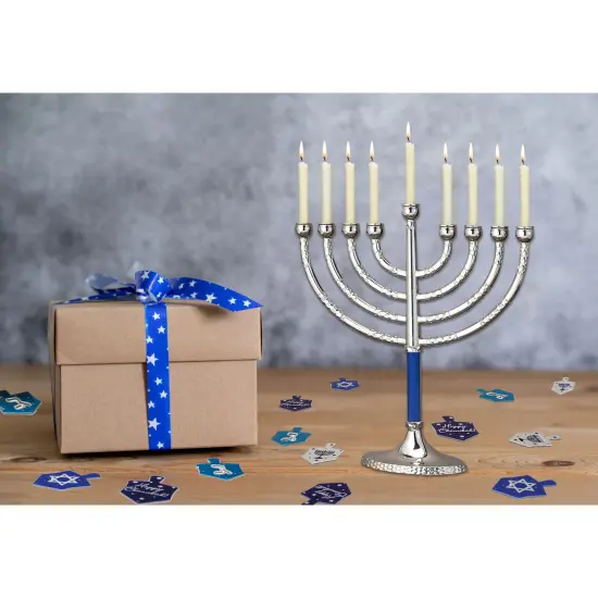Rite Lite White Eco-Friendly Natural Beeswax Hanukkah Menorah Candles 4" Ivory {5}
