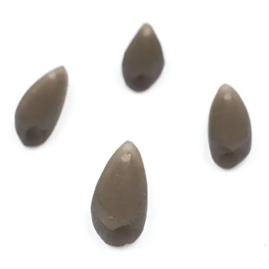 The Bead Chest Teardrop Sea Glass Pendants, Frosted Matte Eco-Friendly Translucent Recycled Glass Charms for Jewelry & Necklace Making {3}