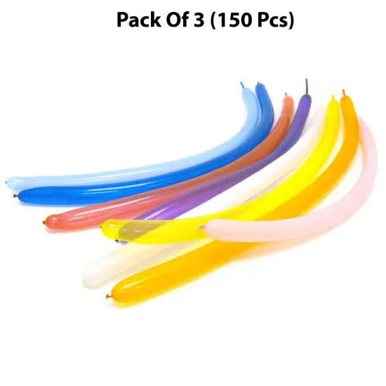 Deluxe Assorted Solid Color Sculpture Balloons - 60 Inch | RAHEEV&reg; {1}
