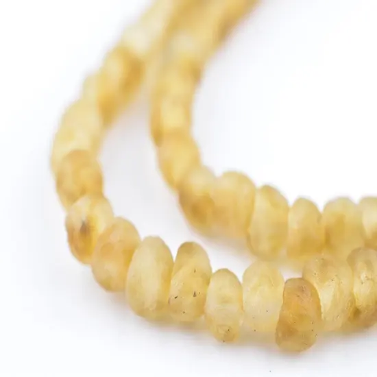 The Bead Chest African Recycled Glass Beads &ndash; Handmade in Ghana &ndash; Brown Swirl 7mm Strand for Jewelry Making, Crafts, and Home Decor I Approximately 78 Beads {1}