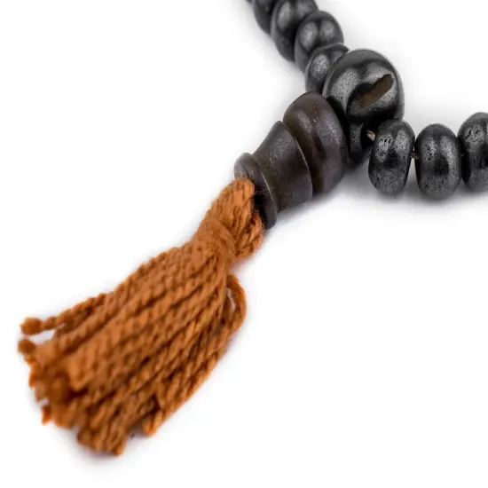 The Bead Chest 108 6mm Black Bone Mala Beads - Handmade Fair Trade Nepal Prayer Rosary Beads Necklace for Mediation, Yoga, Jewelry Making, Crafts {4}
