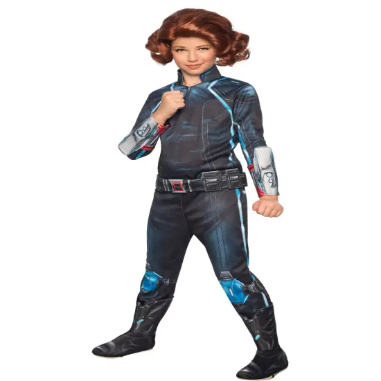 Kid's Girls Marvel Deluxe Black Widow Avengers 2Costume {1}