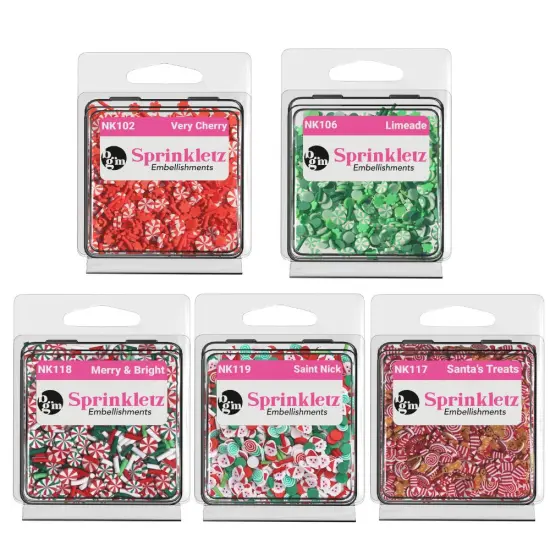 Buttons Galore and More Sprinkletz - Tiny Polymer Clay Embellishments - Christmas Bundle 60 grams {1}