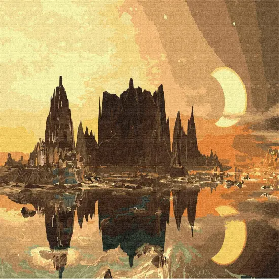 Painting by Numbers kit Golden city KHO2853 {2}