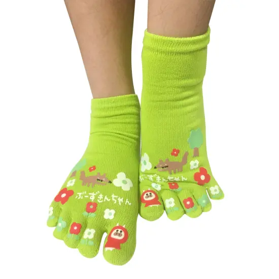 Wrapables Big Bad Wolf Cartoon Socks Five Toe Socks (Set of 3) {4}