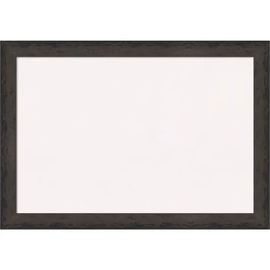 Dappled Narrow Wood Framed Corkboard, White Cork Black Brown {1}