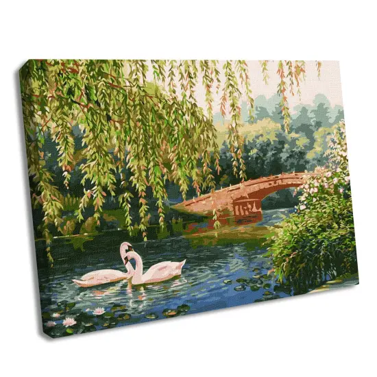 Painting by Numbers kit Swans on the lake KHO4359 {1}